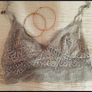 Grey Lace Bralette